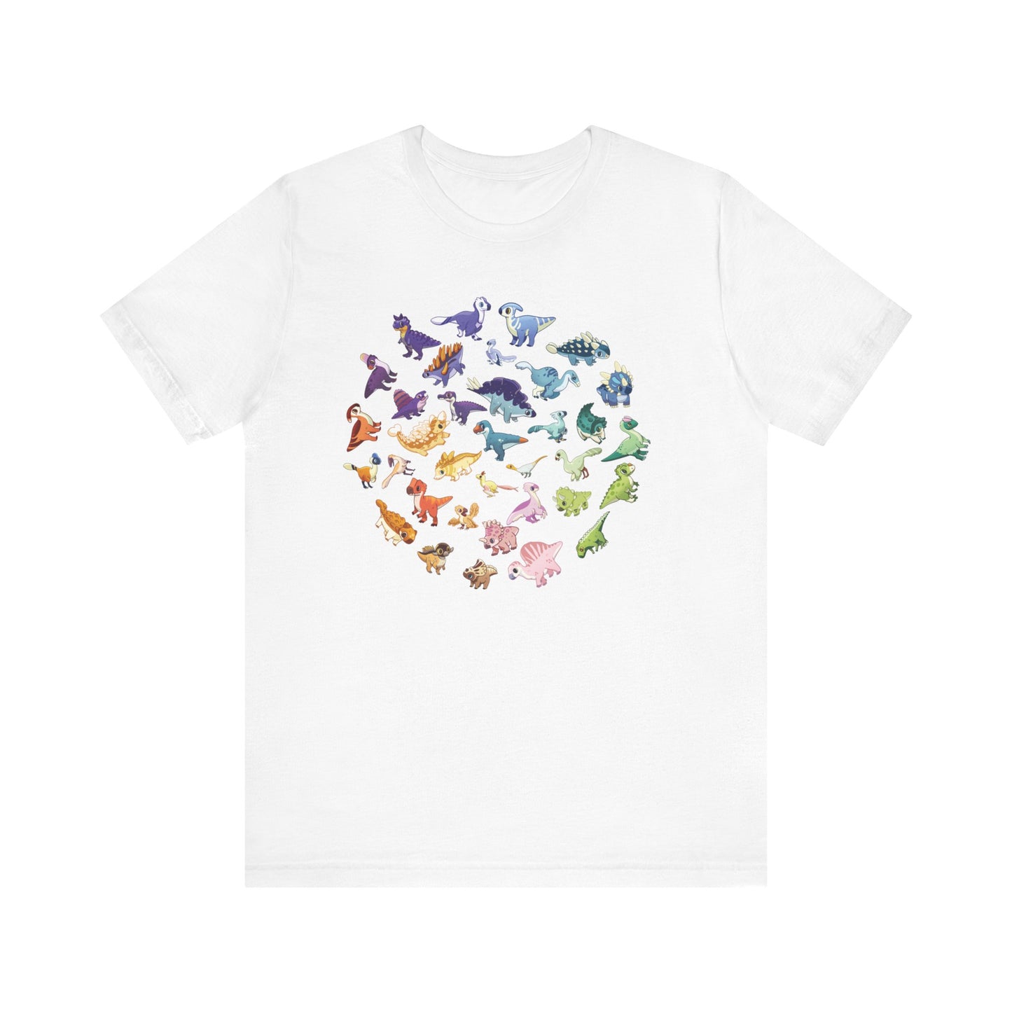 Rainbow of Dinos - Unisex Jersey Short Sleeve T-Shirt