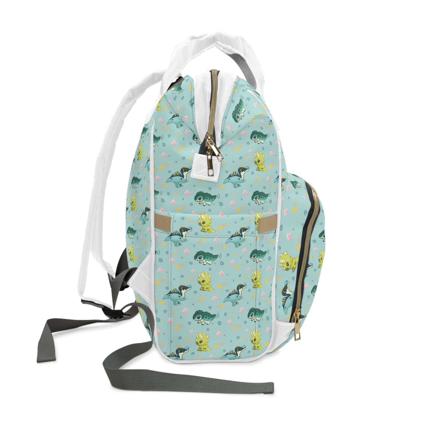 Baby Dino Diaper Backpack - Spinosaurus, Scelidosaurus & Triceratops