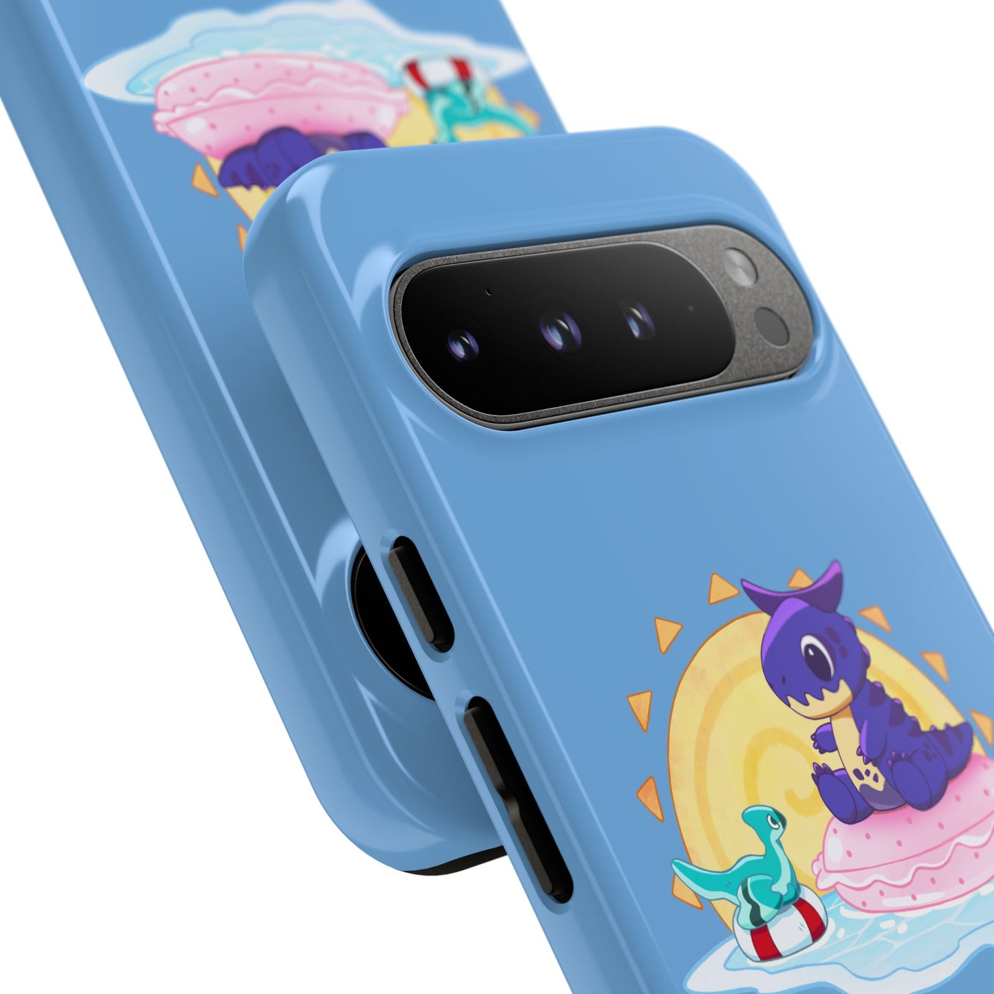 Limited Edition Carnotaurus with Archaeopteryx Sidekick Plushie Concept Art - Phone Case