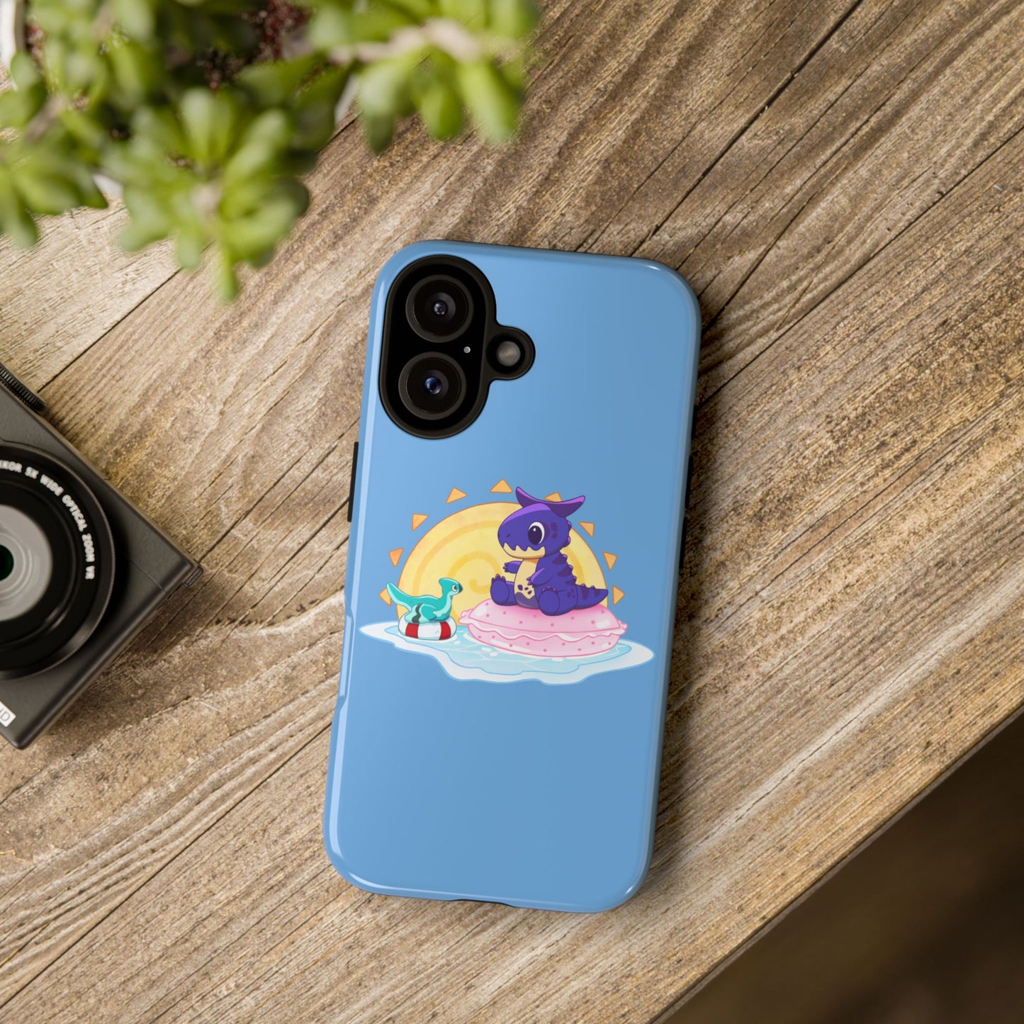 Limited Edition Carnotaurus with Archaeopteryx Sidekick Plushie Concept Art - Phone Case