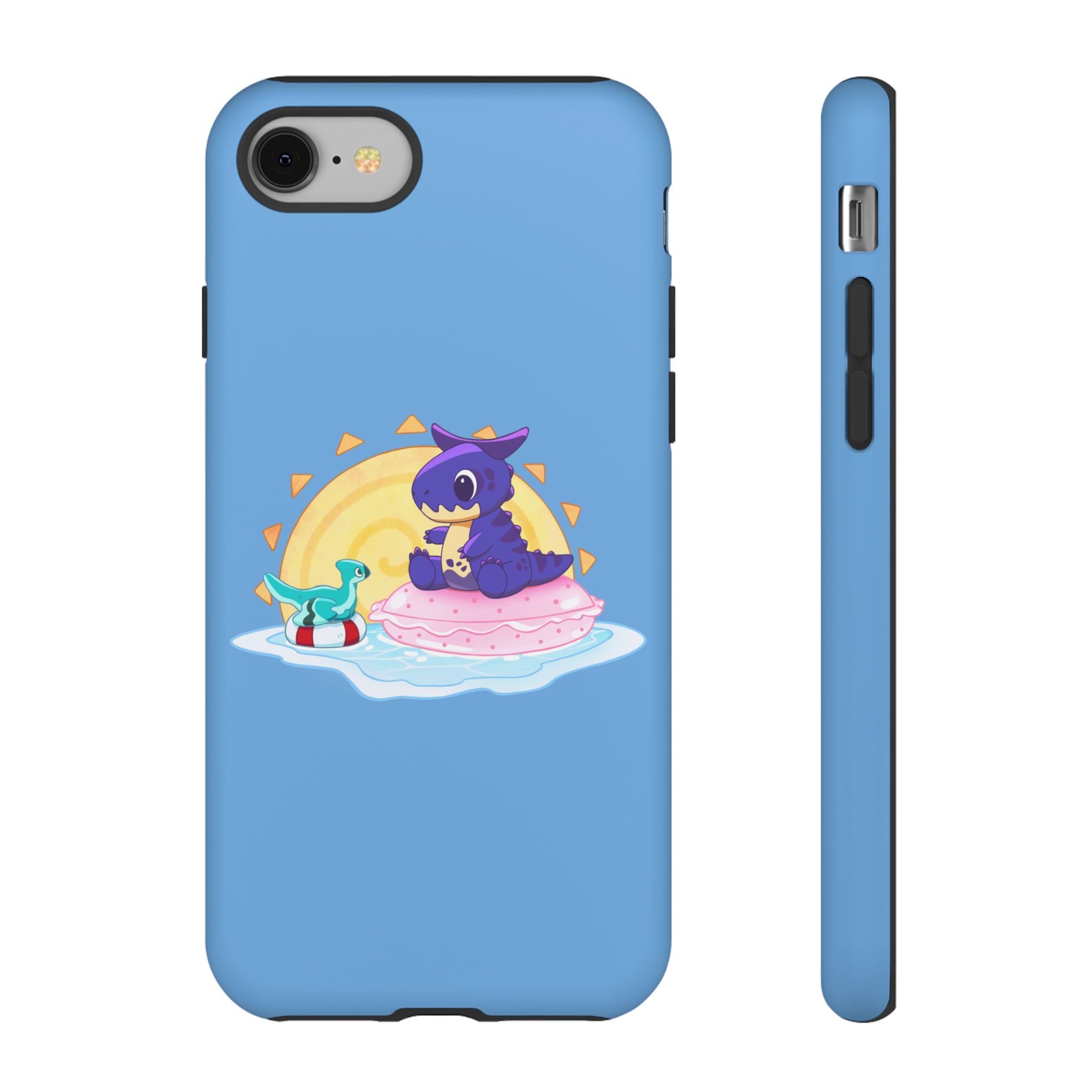 Limited Edition Carnotaurus with Archaeopteryx Sidekick Plushie Concept Art - Phone Case
