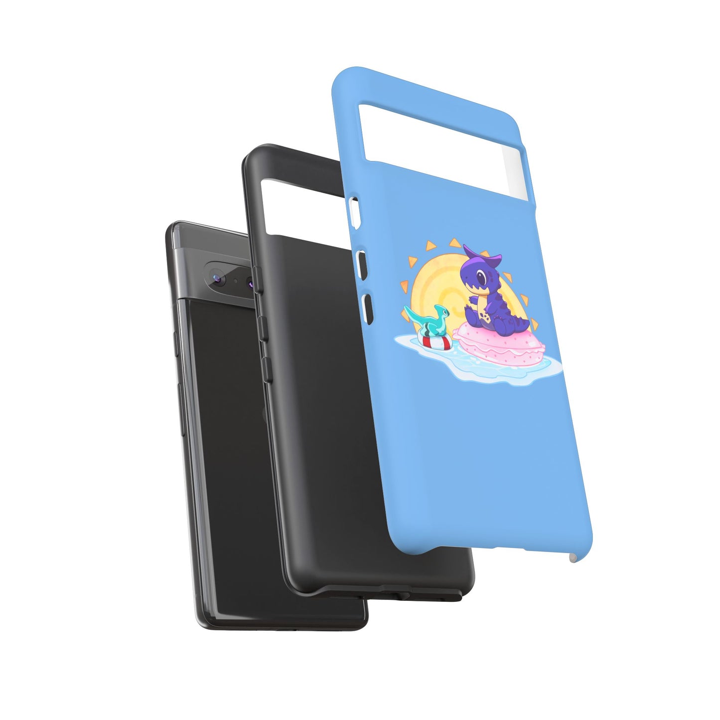 Limited Edition Carnotaurus with Archaeopteryx Sidekick Plushie Concept Art - Phone Case