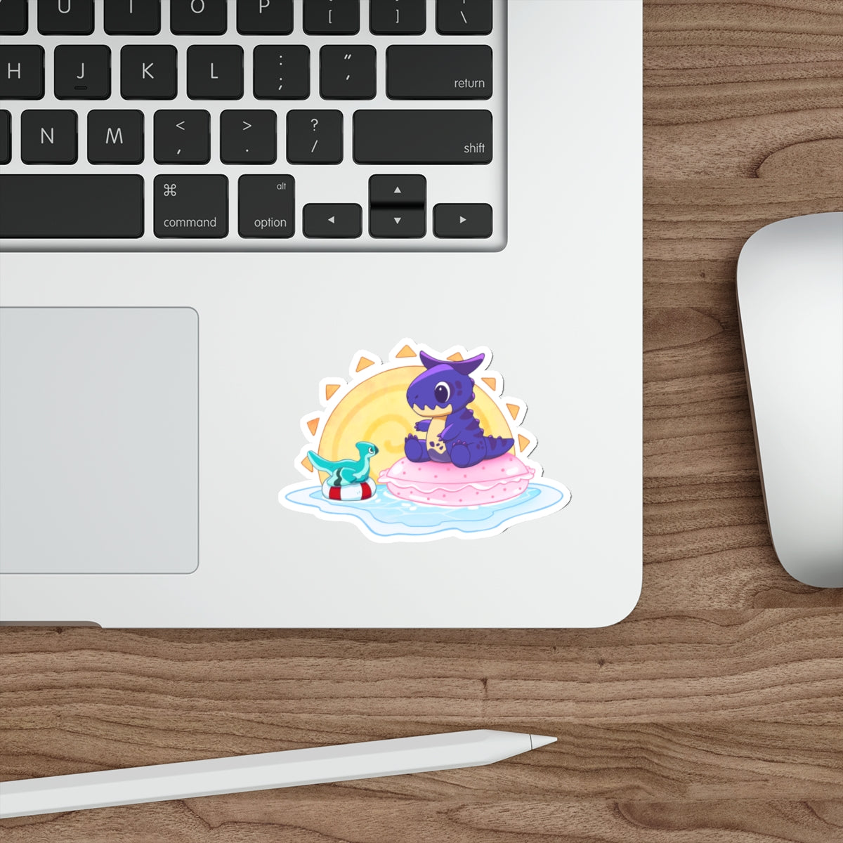 Limited Edition Carnotaurus with Archaeopteryx Sidekick Plushie Concept Art - Die-Cut Sticker