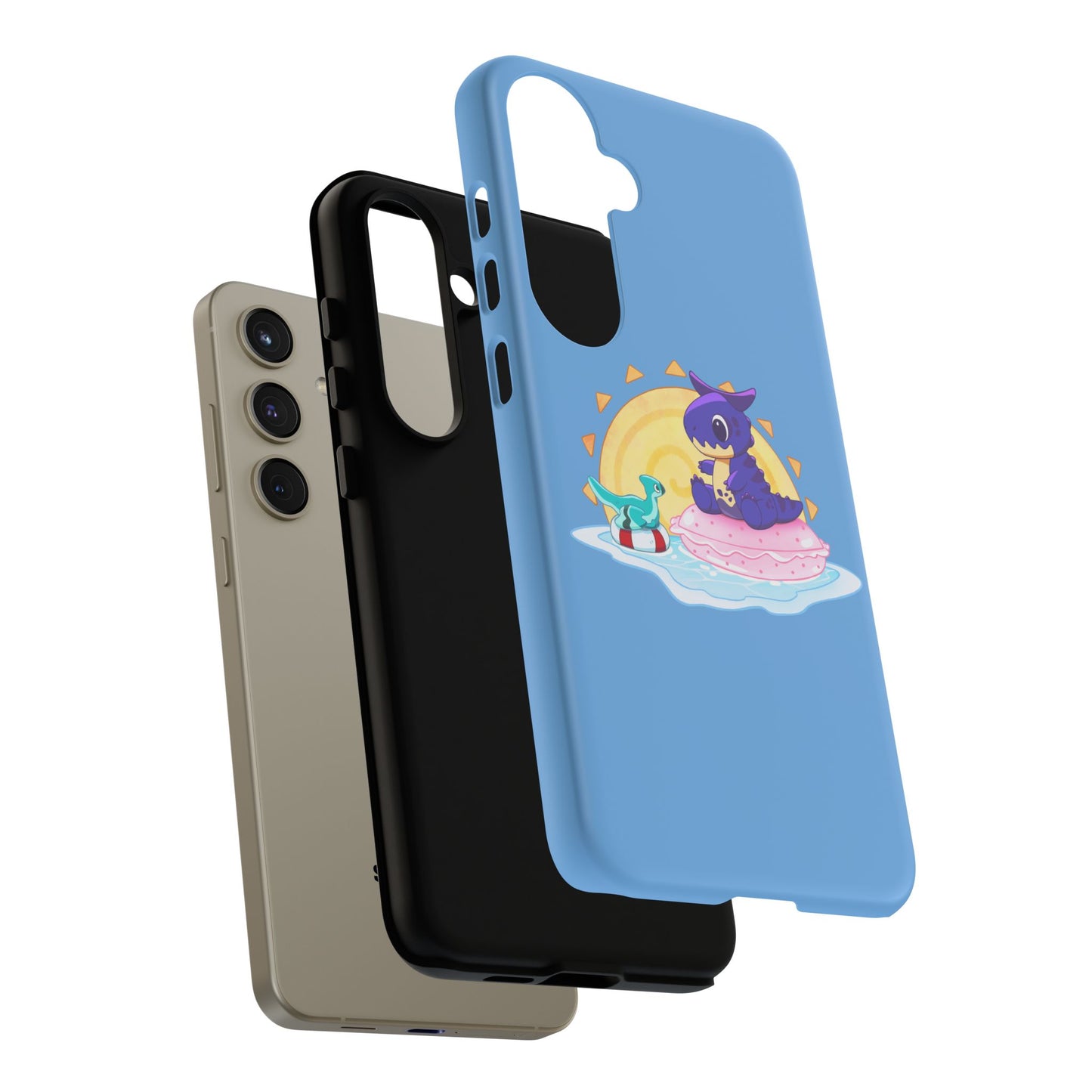 Limited Edition Carnotaurus with Archaeopteryx Sidekick Plushie Concept Art - Phone Case