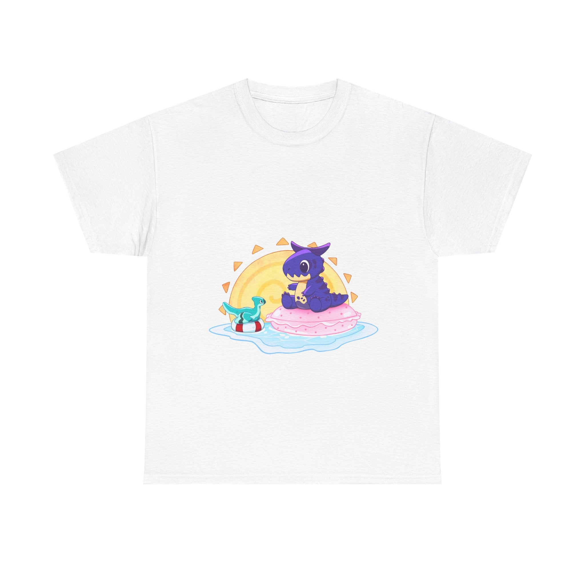 Limited Edition Carnotaurus with Archaeopteryx Sidekick Plushie Concept Art - T-Shirt (AUS EDITION)