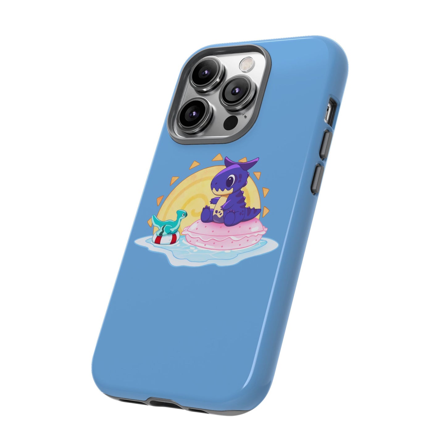 Limited Edition Carnotaurus with Archaeopteryx Sidekick Plushie Concept Art - Phone Case
