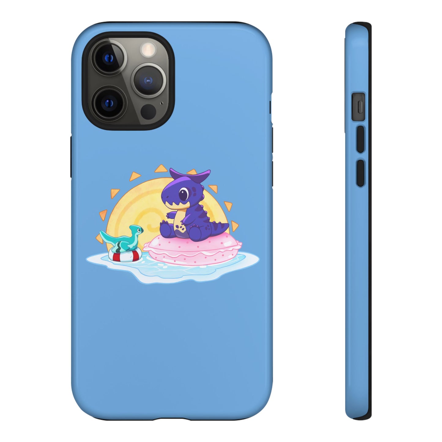 Limited Edition Carnotaurus with Archaeopteryx Sidekick Plushie Concept Art - Phone Case