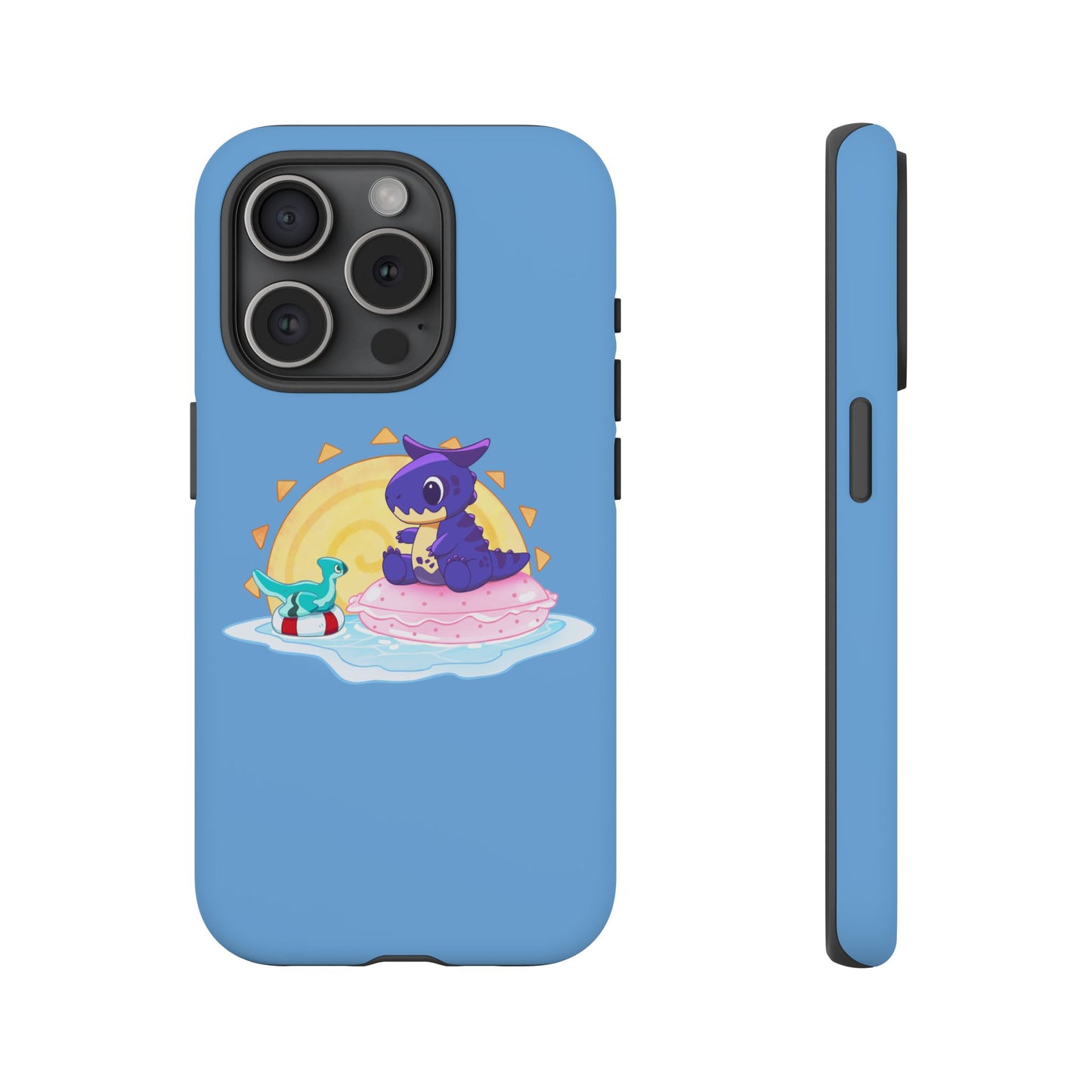 Limited Edition Carnotaurus with Archaeopteryx Sidekick Plushie Concept Art - Phone Case
