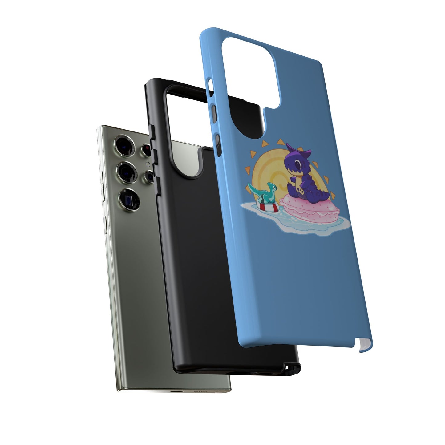 Limited Edition Carnotaurus with Archaeopteryx Sidekick Plushie Concept Art - Phone Case