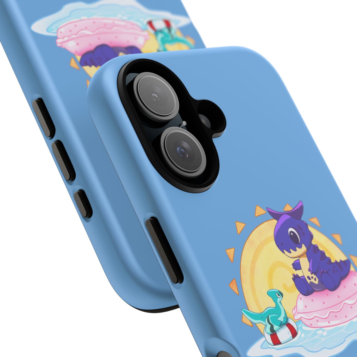 Limited Edition Carnotaurus with Archaeopteryx Sidekick Plushie Concept Art - Phone Case