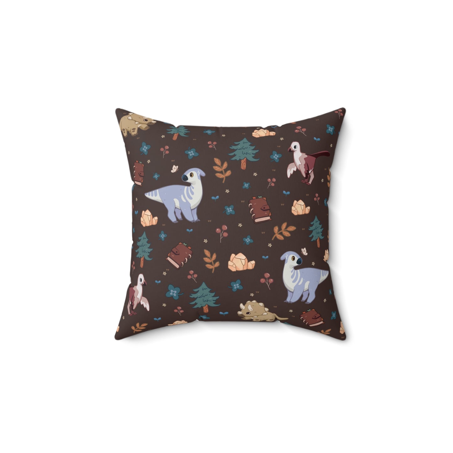 Square Pillow - Roaming Rancher in Truffle Brown
