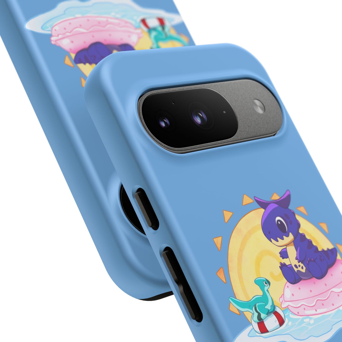 Limited Edition Carnotaurus with Archaeopteryx Sidekick Plushie Concept Art - Phone Case