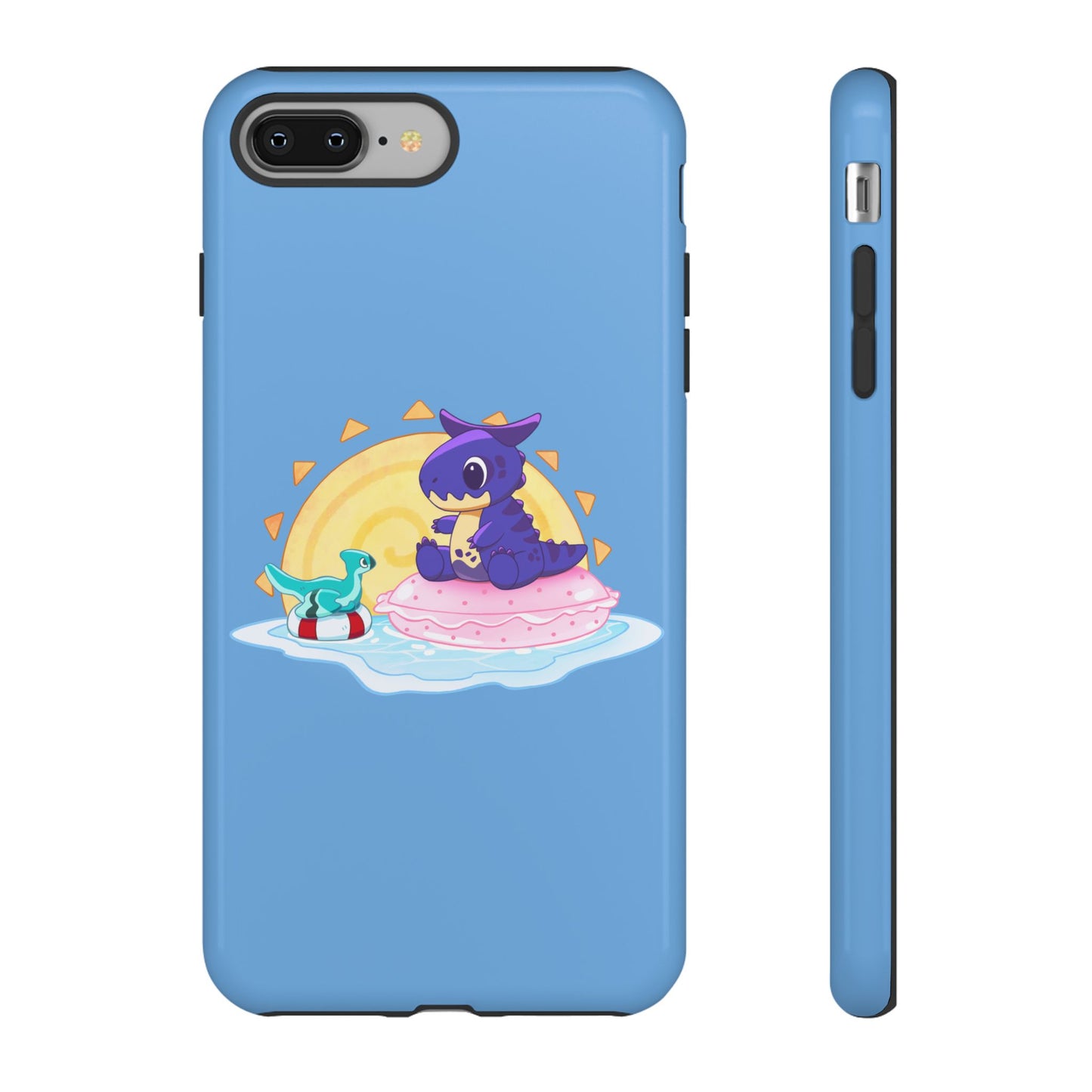 Limited Edition Carnotaurus with Archaeopteryx Sidekick Plushie Concept Art - Phone Case