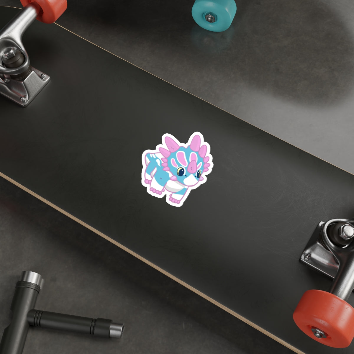 Trans Pride Styracosaurus Sticker - Die-Cut Stickers