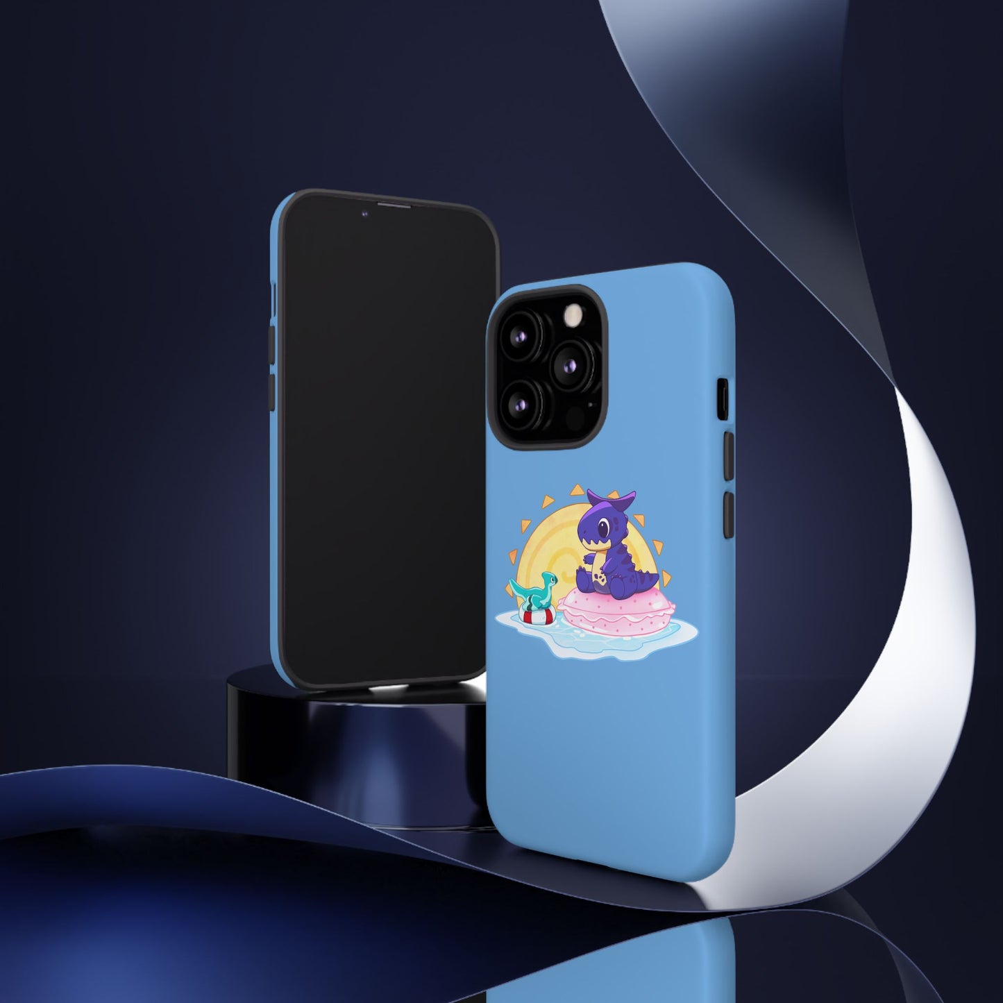 Limited Edition Carnotaurus with Archaeopteryx Sidekick Plushie Concept Art - Phone Case