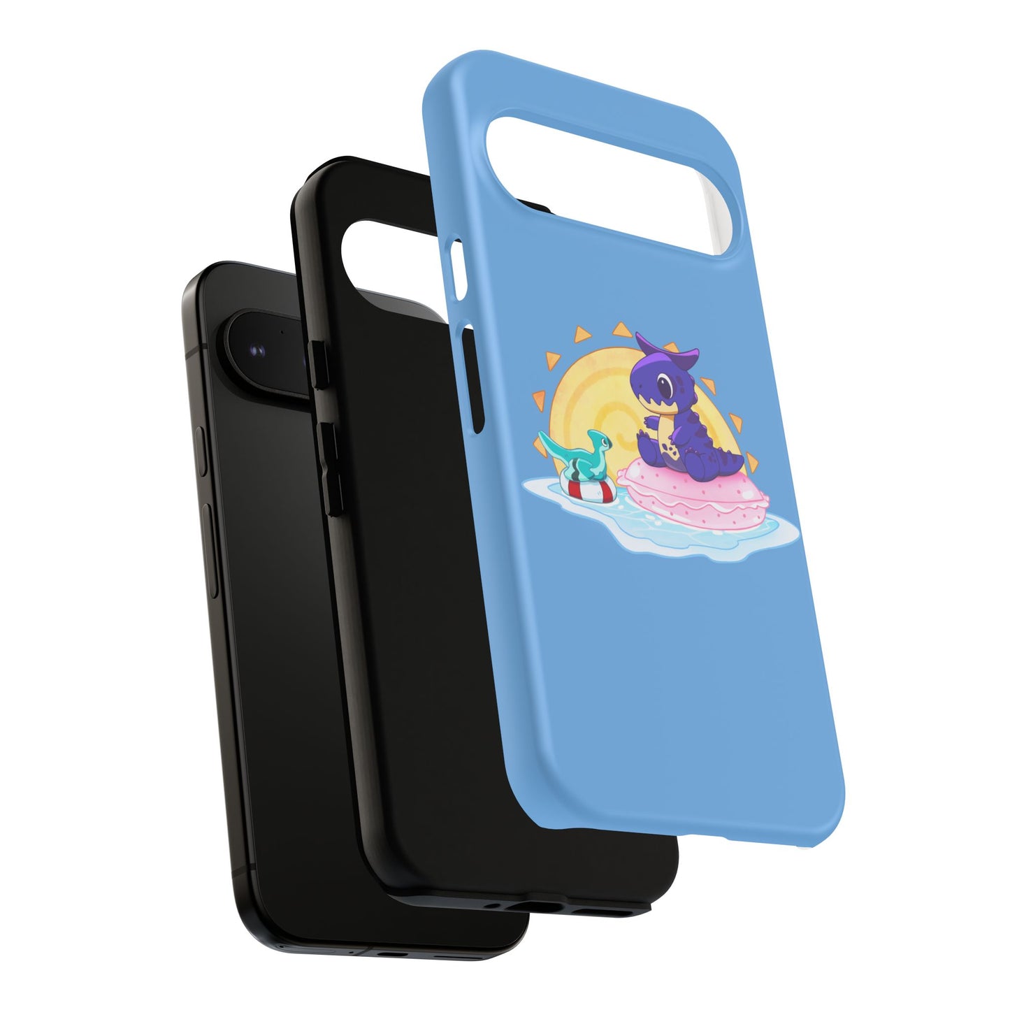 Limited Edition Carnotaurus with Archaeopteryx Sidekick Plushie Concept Art - Phone Case