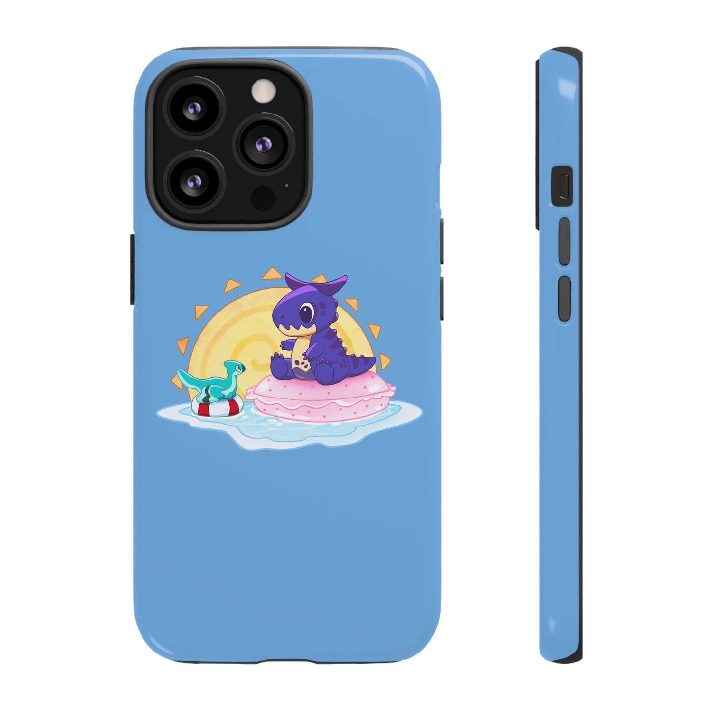 Limited Edition Carnotaurus with Archaeopteryx Sidekick Plushie Concept Art - Phone Case