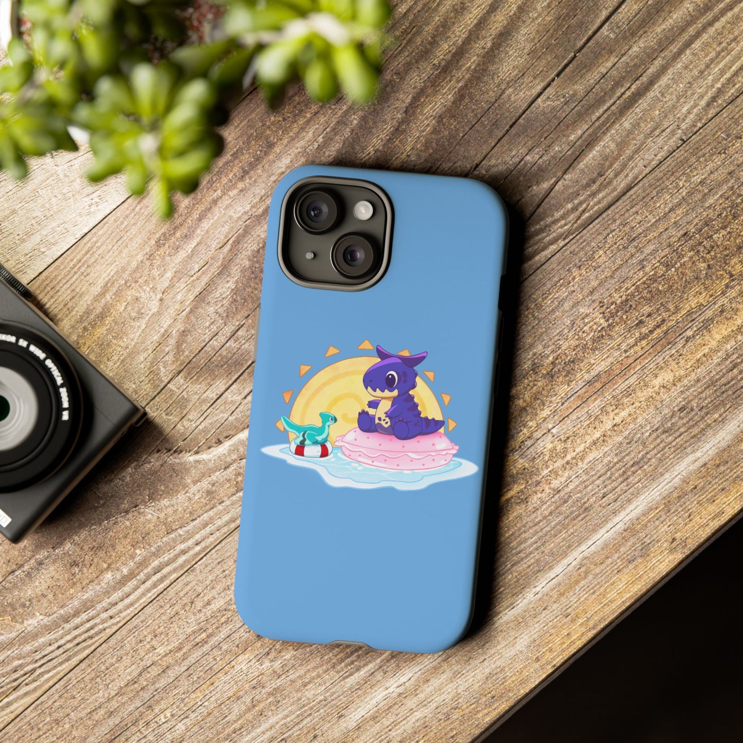 Limited Edition Carnotaurus with Archaeopteryx Sidekick Plushie Concept Art - Phone Case