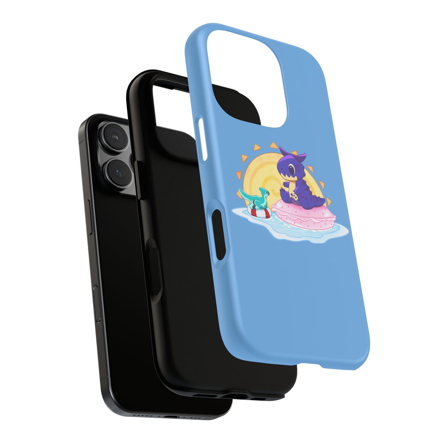 Limited Edition Carnotaurus with Archaeopteryx Sidekick Plushie Concept Art - Phone Case
