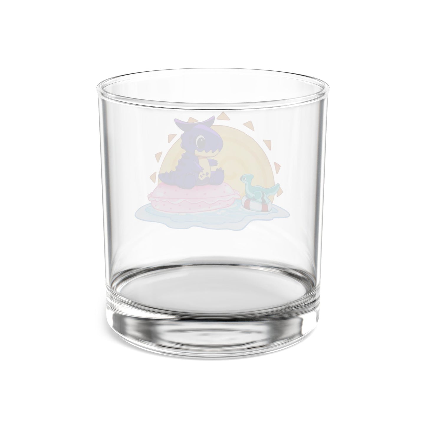 Retro Collectible Glass - Limited Edition Carnotaurus with Archaeopteryx Sidekick Plushie Concept Art