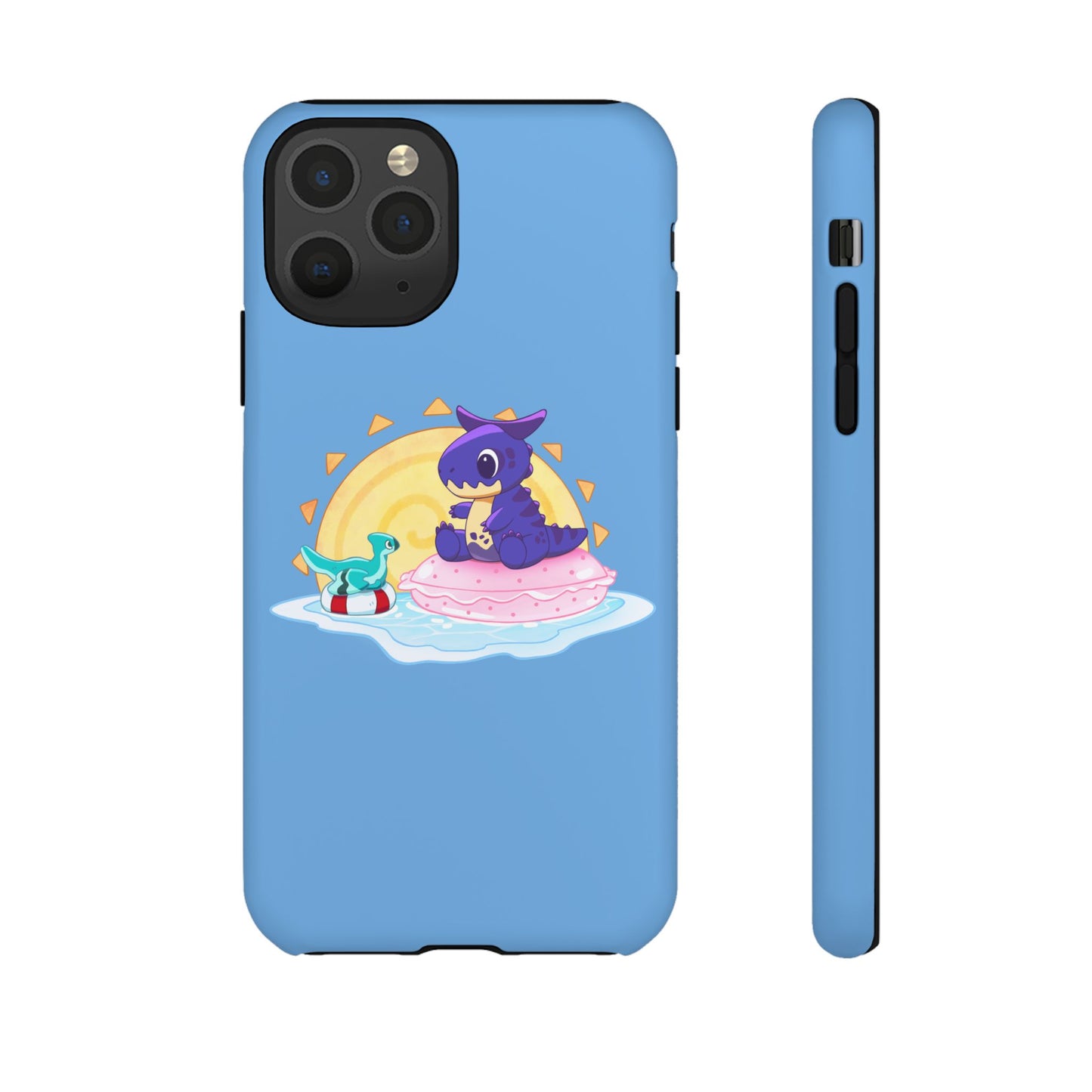 Limited Edition Carnotaurus with Archaeopteryx Sidekick Plushie Concept Art - Phone Case