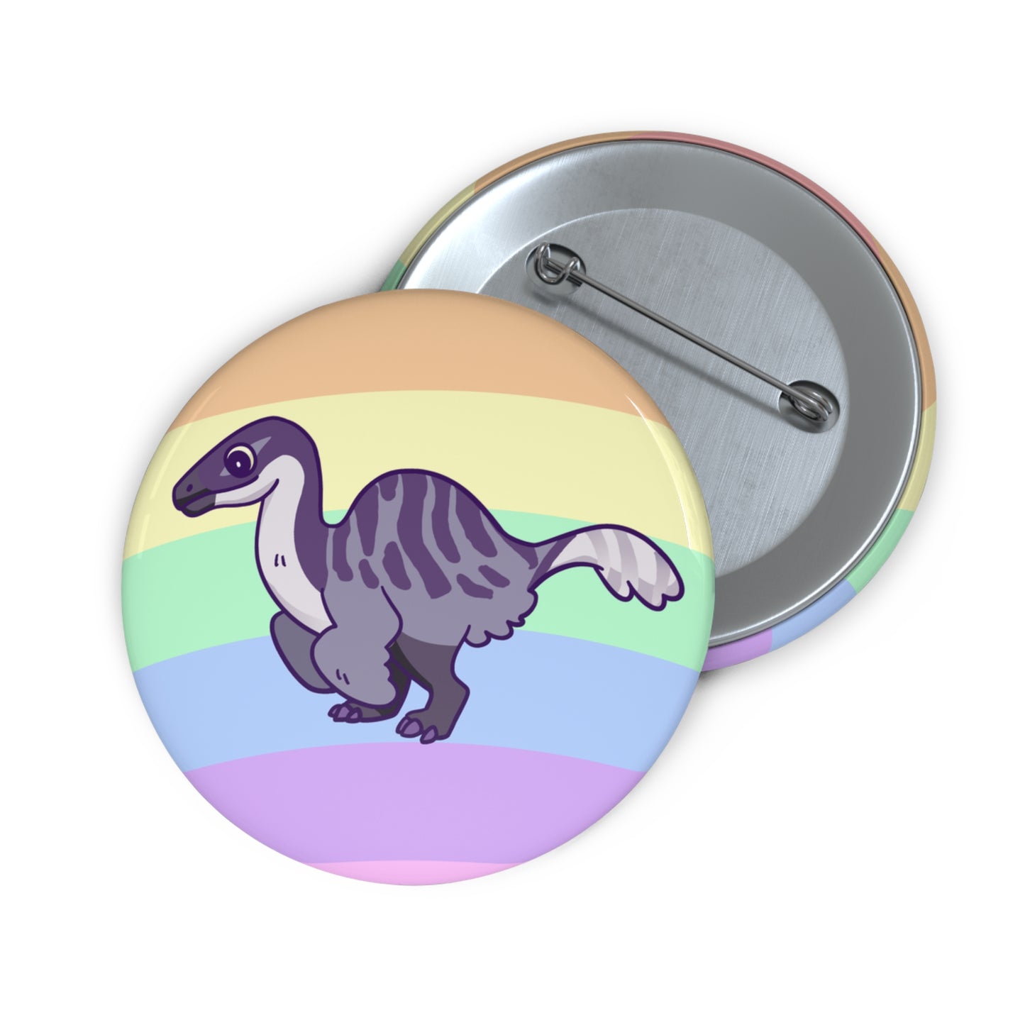 Asexual Pride Deinocheirus - Pin Badge (Pattern 2)