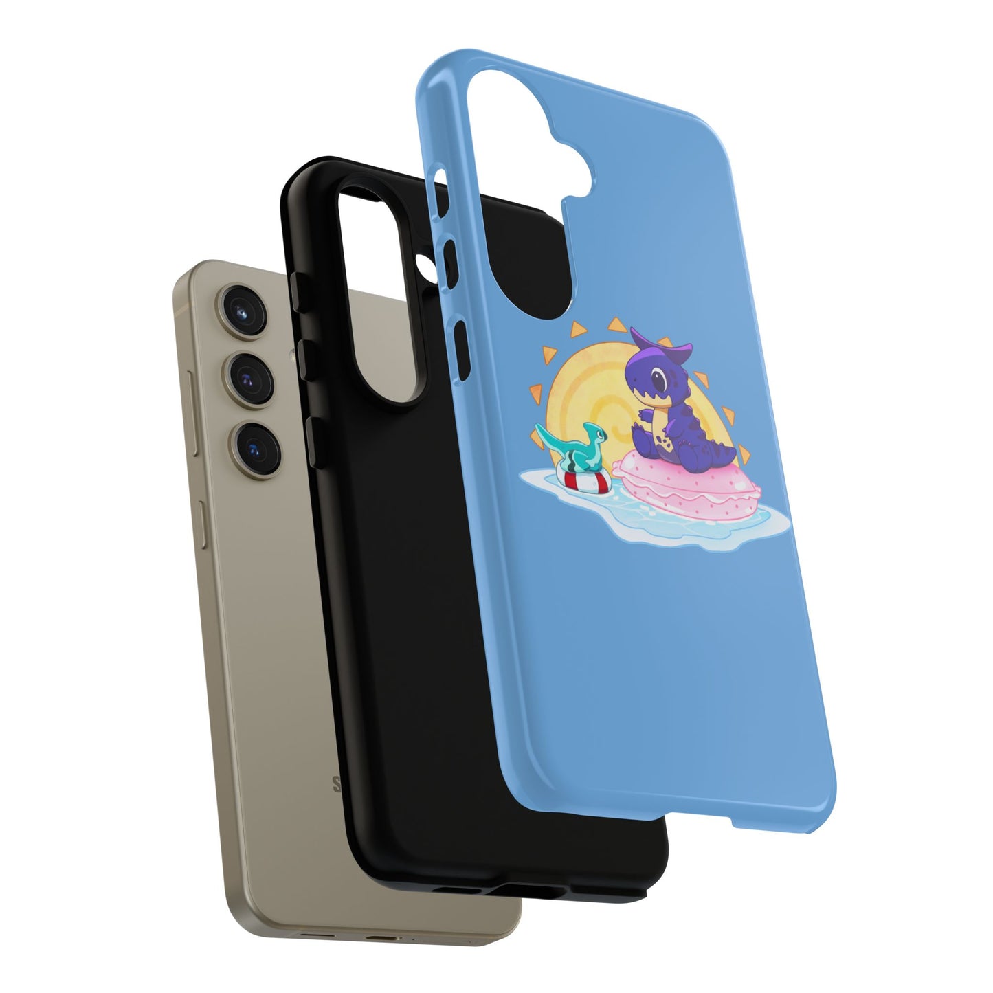 Limited Edition Carnotaurus with Archaeopteryx Sidekick Plushie Concept Art - Phone Case