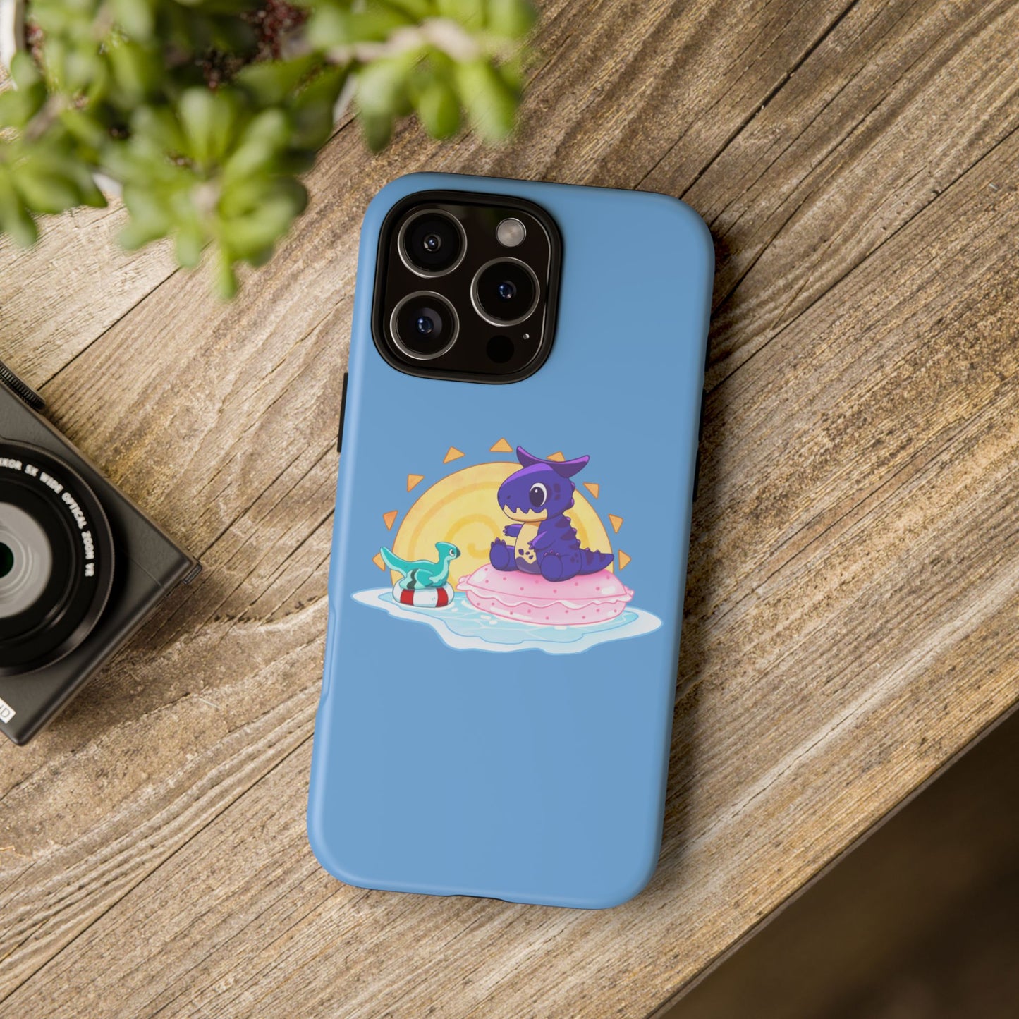 Limited Edition Carnotaurus with Archaeopteryx Sidekick Plushie Concept Art - Phone Case