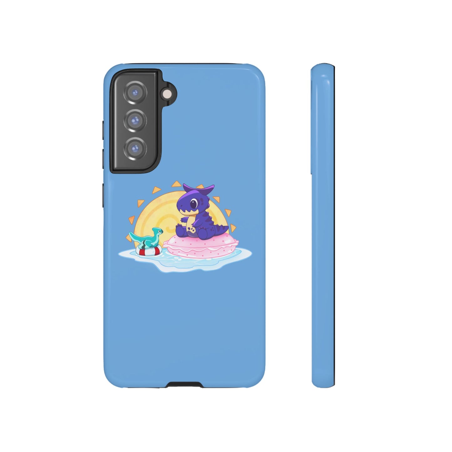 Limited Edition Carnotaurus with Archaeopteryx Sidekick Plushie Concept Art - Phone Case