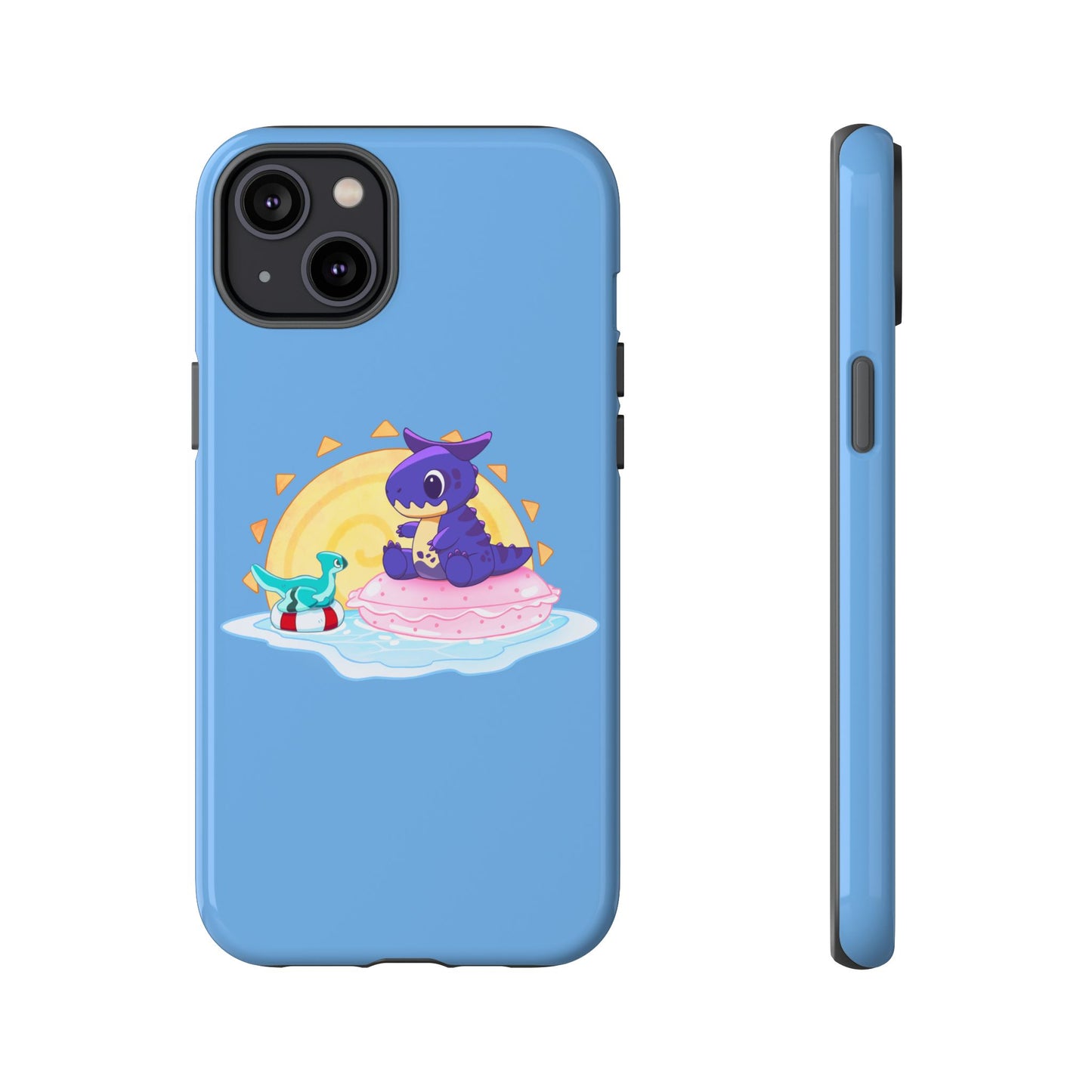 Limited Edition Carnotaurus with Archaeopteryx Sidekick Plushie Concept Art - Phone Case