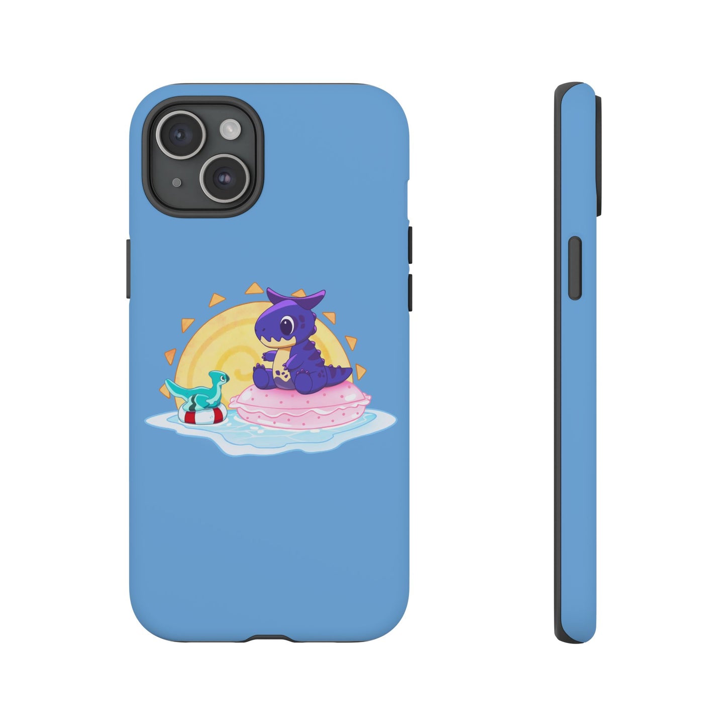 Limited Edition Carnotaurus with Archaeopteryx Sidekick Plushie Concept Art - Phone Case