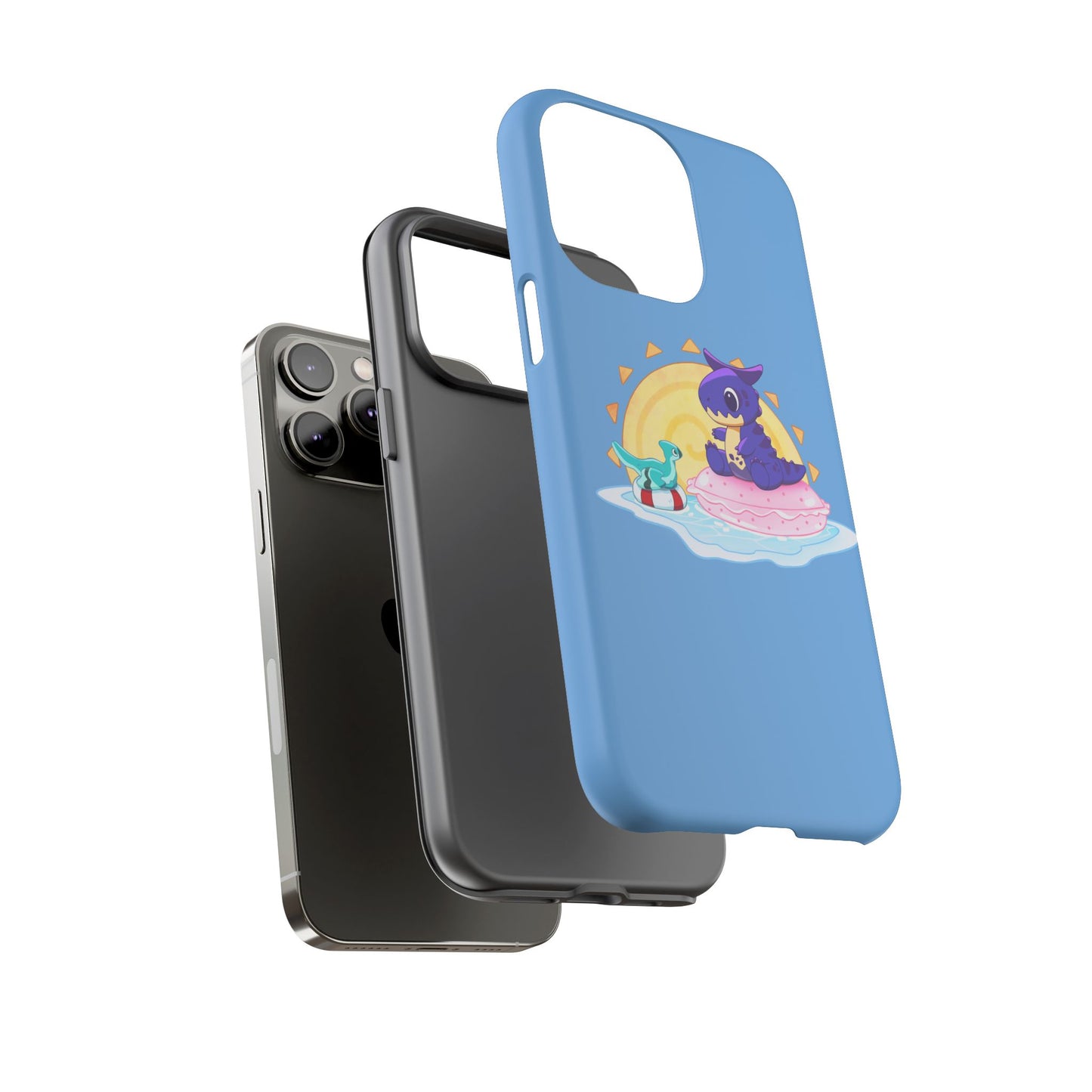 Limited Edition Carnotaurus with Archaeopteryx Sidekick Plushie Concept Art - Phone Case