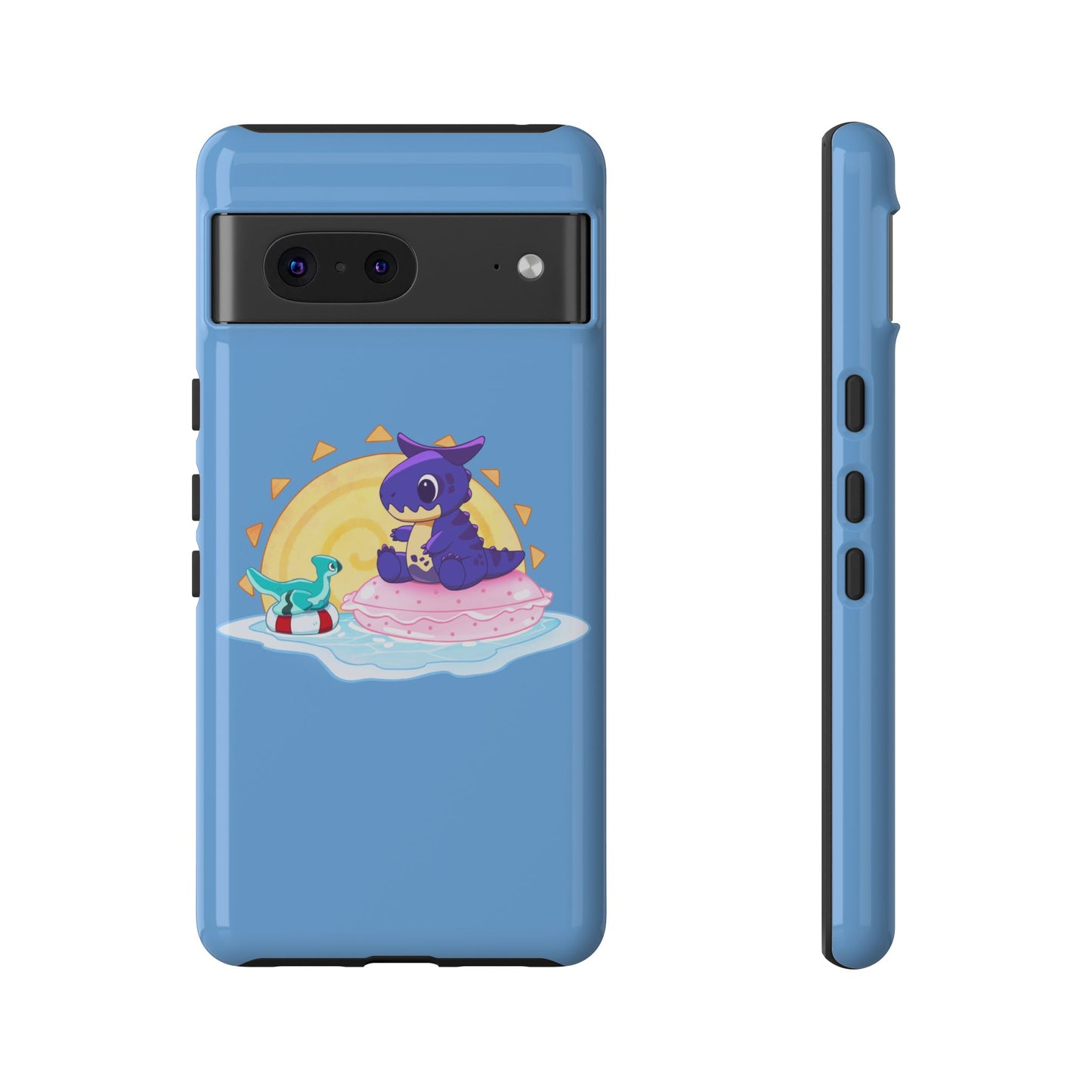 Limited Edition Carnotaurus with Archaeopteryx Sidekick Plushie Concept Art - Phone Case