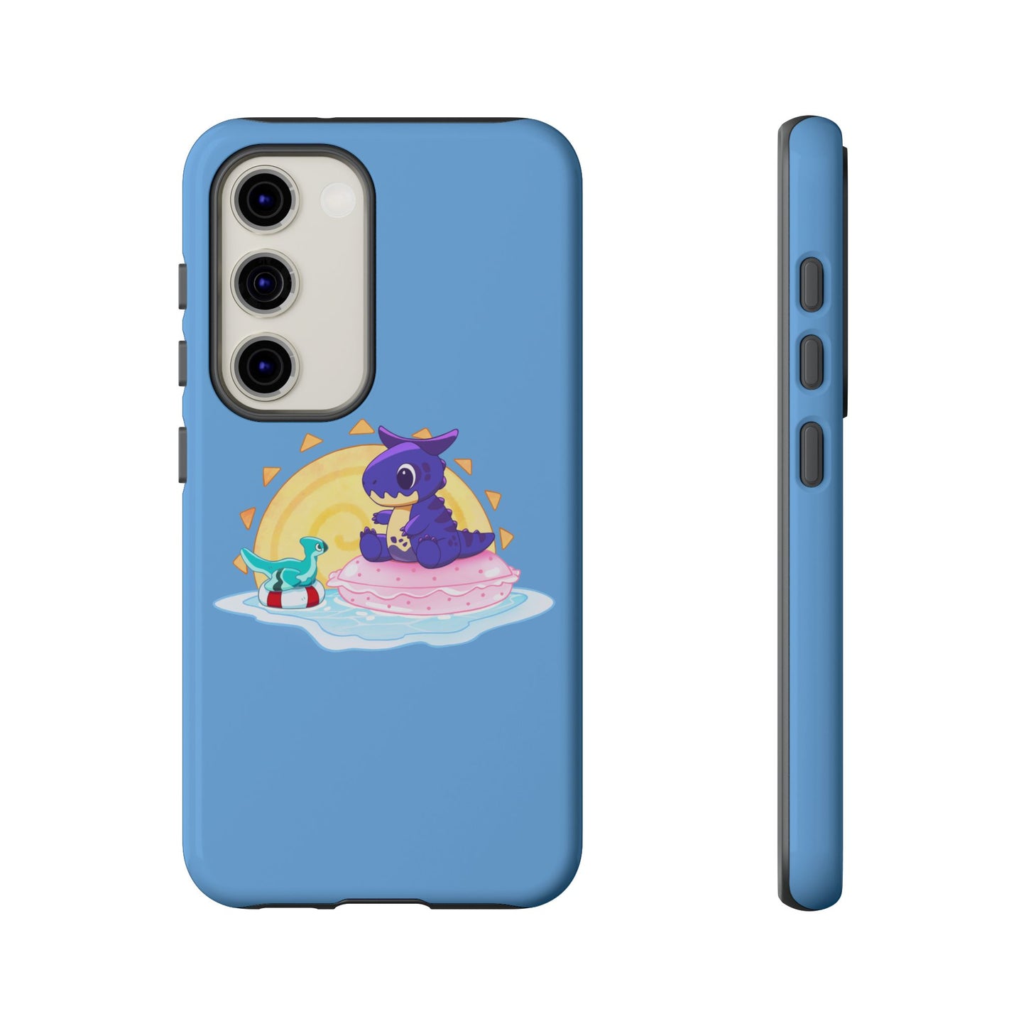 Limited Edition Carnotaurus with Archaeopteryx Sidekick Plushie Concept Art - Phone Case