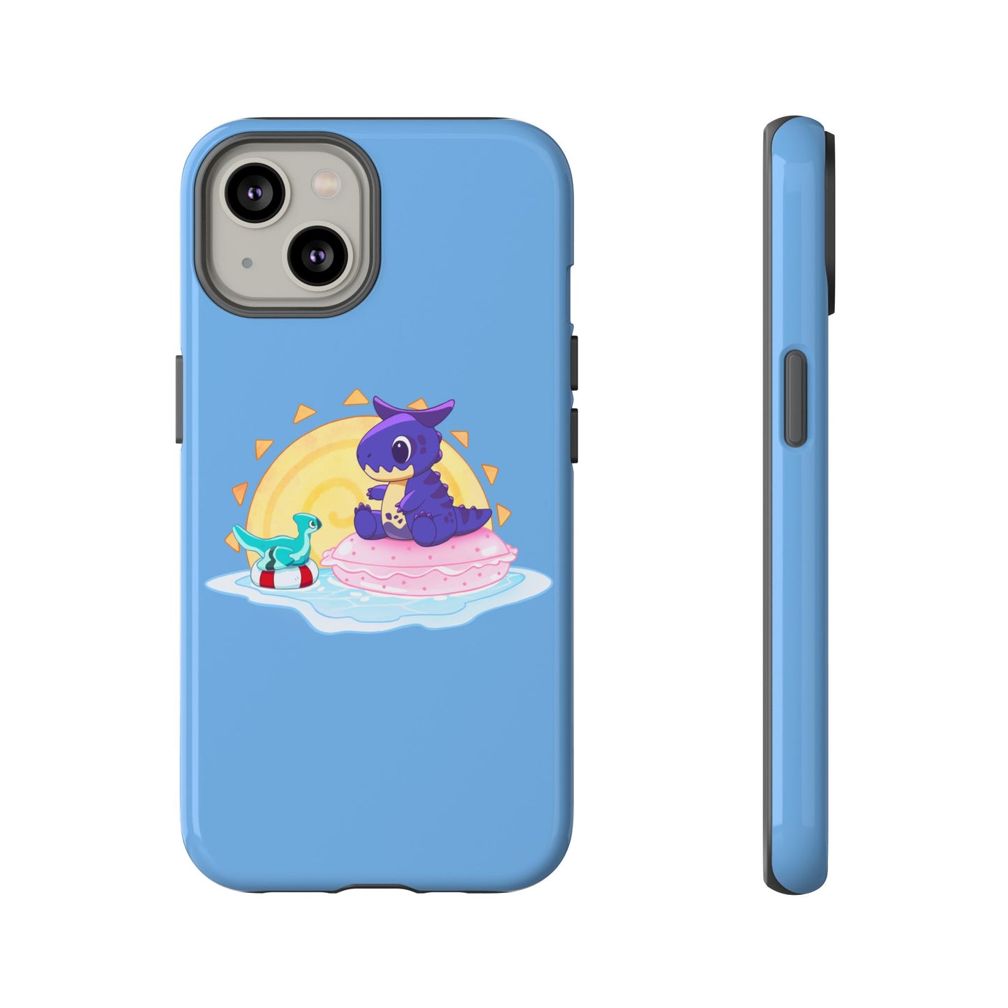 Limited Edition Carnotaurus with Archaeopteryx Sidekick Plushie Concept Art - Phone Case