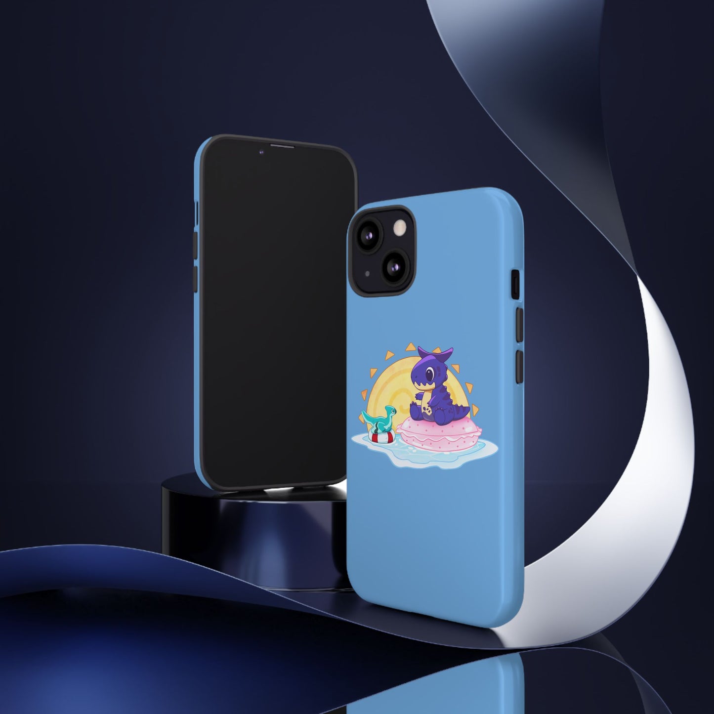 Limited Edition Carnotaurus with Archaeopteryx Sidekick Plushie Concept Art - Phone Case