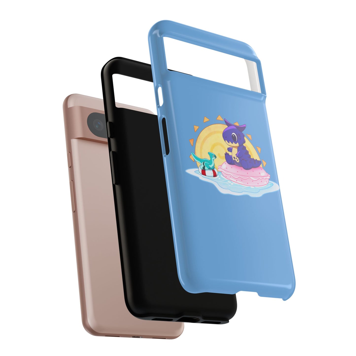 Limited Edition Carnotaurus with Archaeopteryx Sidekick Plushie Concept Art - Phone Case