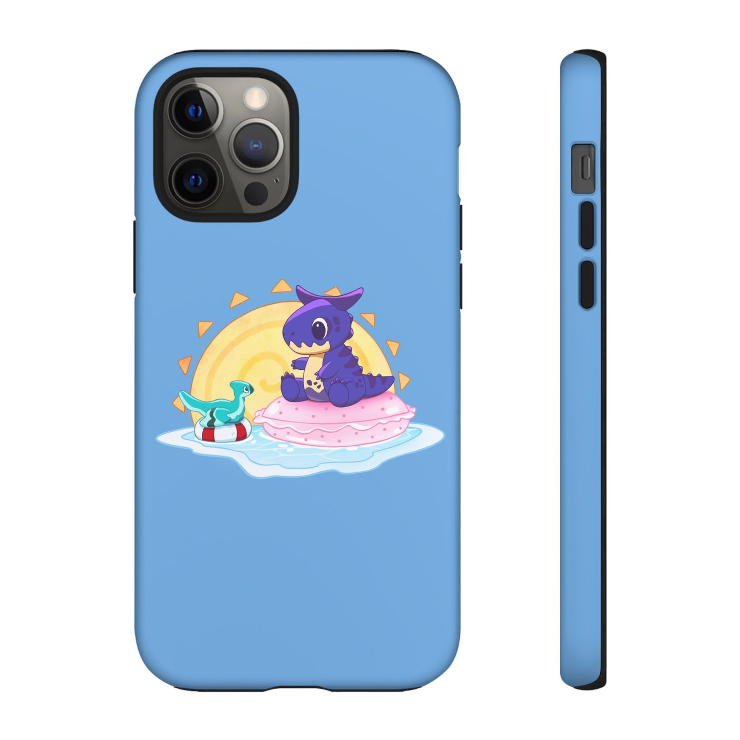 Limited Edition Carnotaurus with Archaeopteryx Sidekick Plushie Concept Art - Phone Case