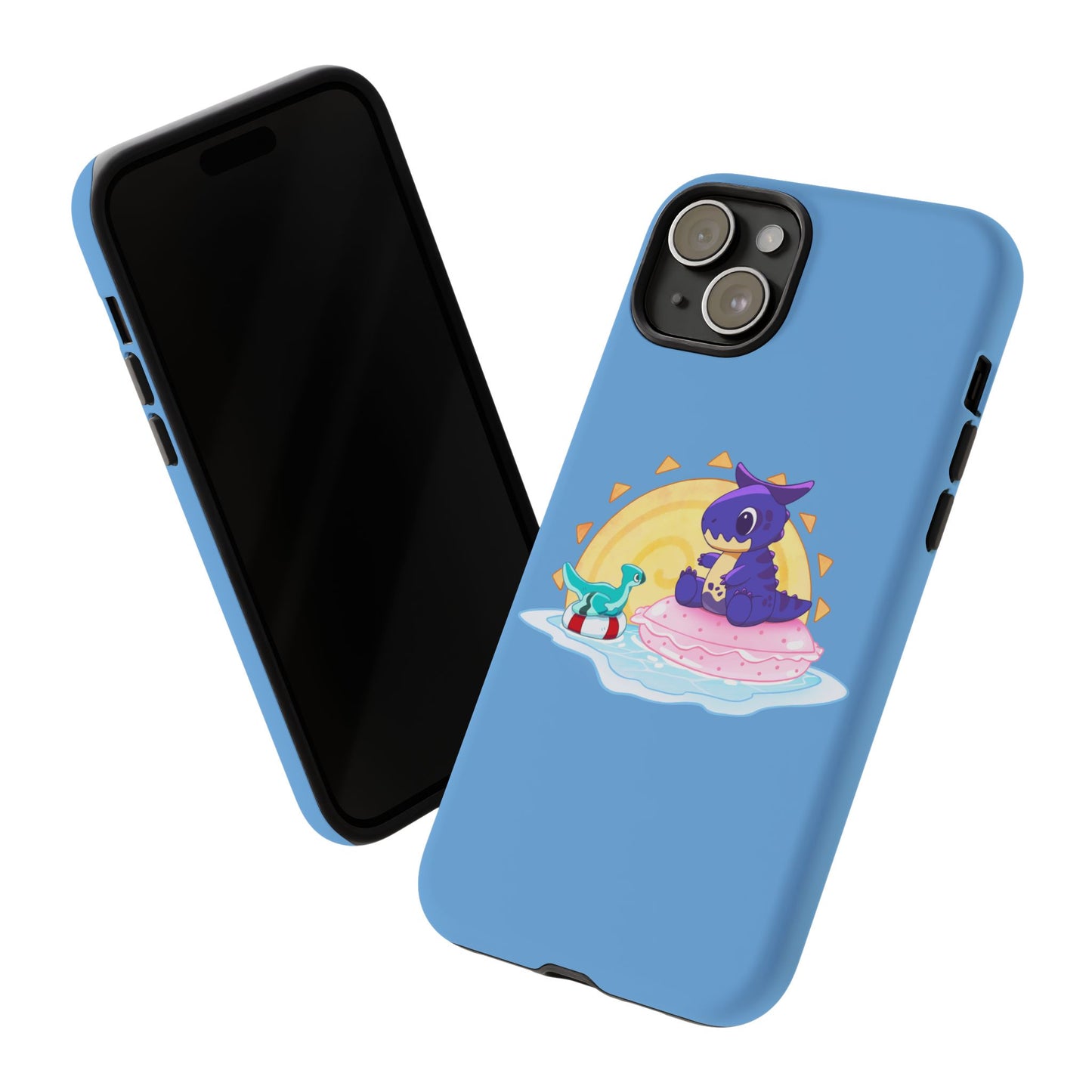 Limited Edition Carnotaurus with Archaeopteryx Sidekick Plushie Concept Art - Phone Case