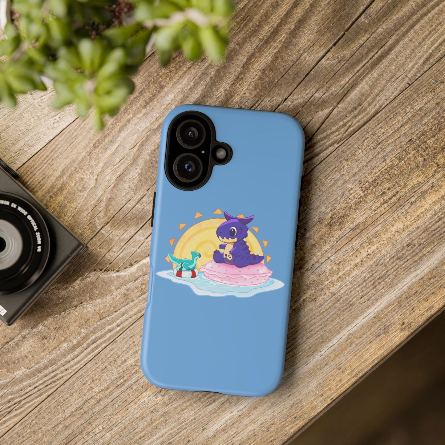 Limited Edition Carnotaurus with Archaeopteryx Sidekick Plushie Concept Art - Phone Case