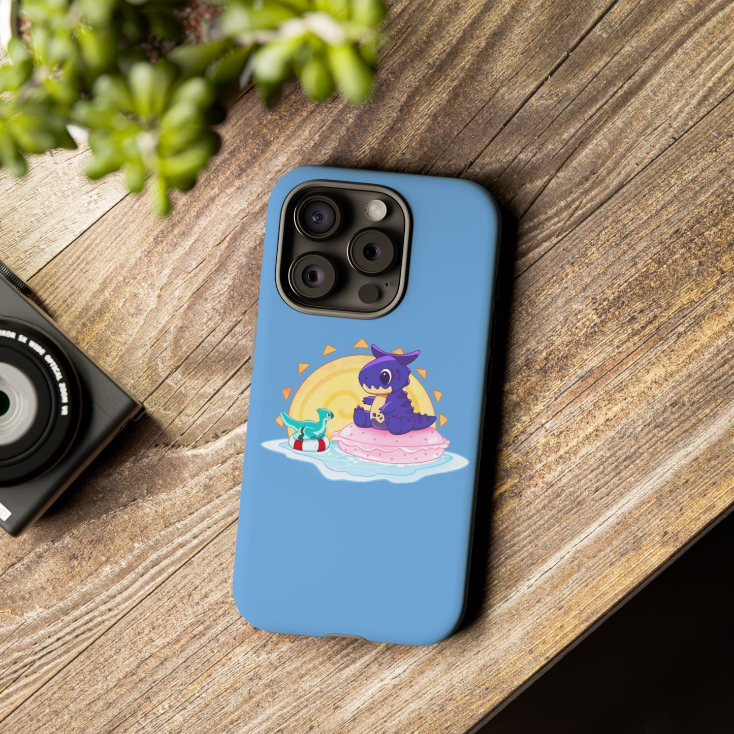 Limited Edition Carnotaurus with Archaeopteryx Sidekick Plushie Concept Art - Phone Case