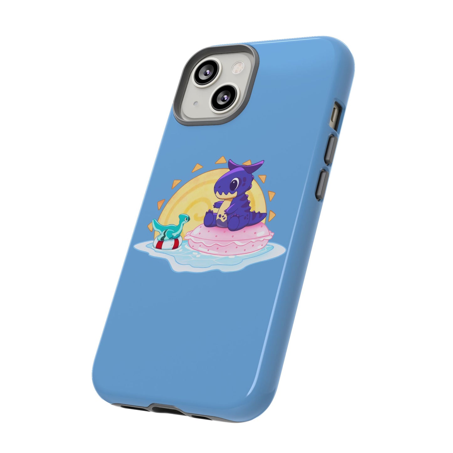 Limited Edition Carnotaurus with Archaeopteryx Sidekick Plushie Concept Art - Phone Case