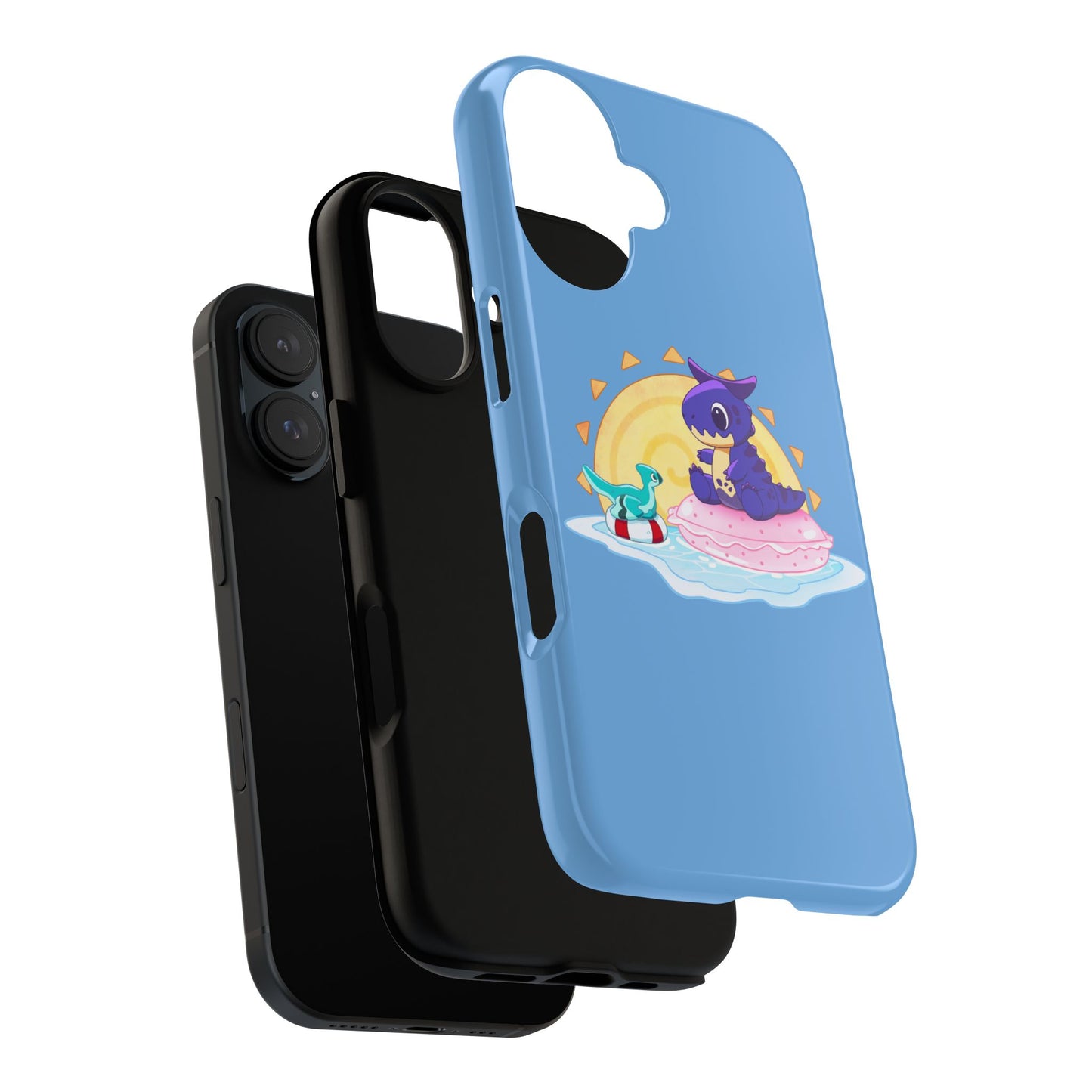 Limited Edition Carnotaurus with Archaeopteryx Sidekick Plushie Concept Art - Phone Case