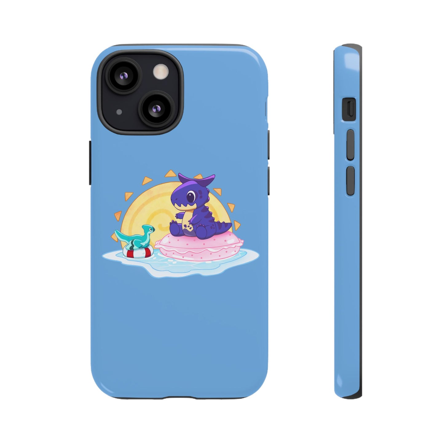 Limited Edition Carnotaurus with Archaeopteryx Sidekick Plushie Concept Art - Phone Case