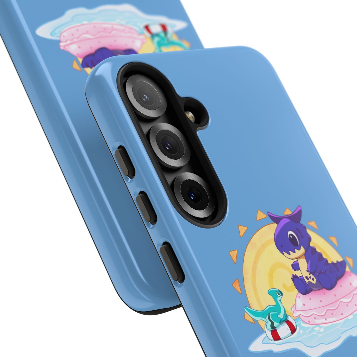 Limited Edition Carnotaurus with Archaeopteryx Sidekick Plushie Concept Art - Phone Case