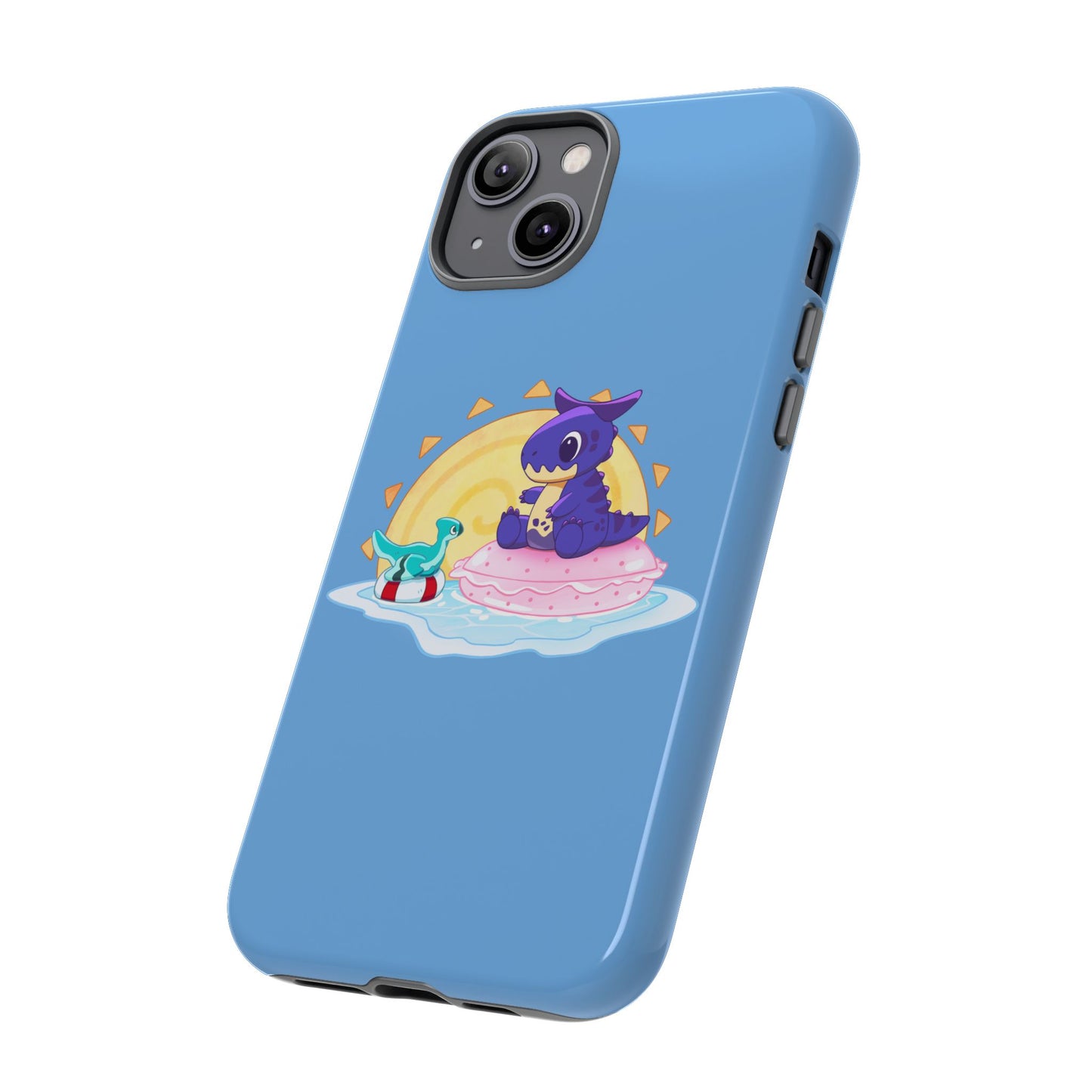 Limited Edition Carnotaurus with Archaeopteryx Sidekick Plushie Concept Art - Phone Case