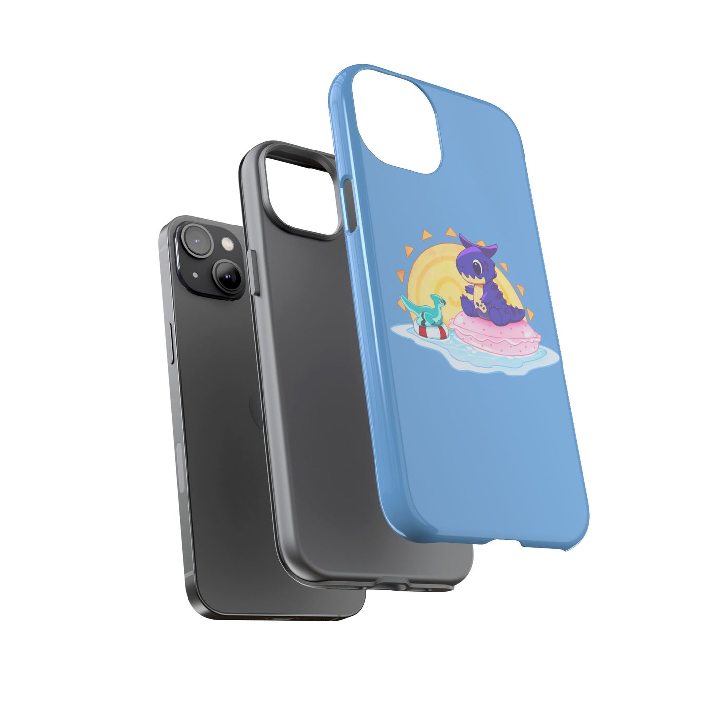 Limited Edition Carnotaurus with Archaeopteryx Sidekick Plushie Concept Art - Phone Case