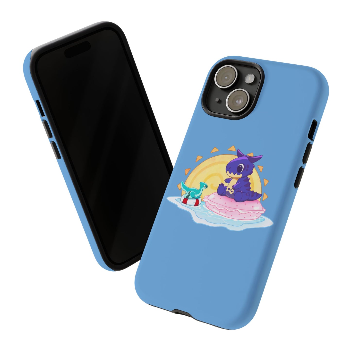 Limited Edition Carnotaurus with Archaeopteryx Sidekick Plushie Concept Art - Phone Case