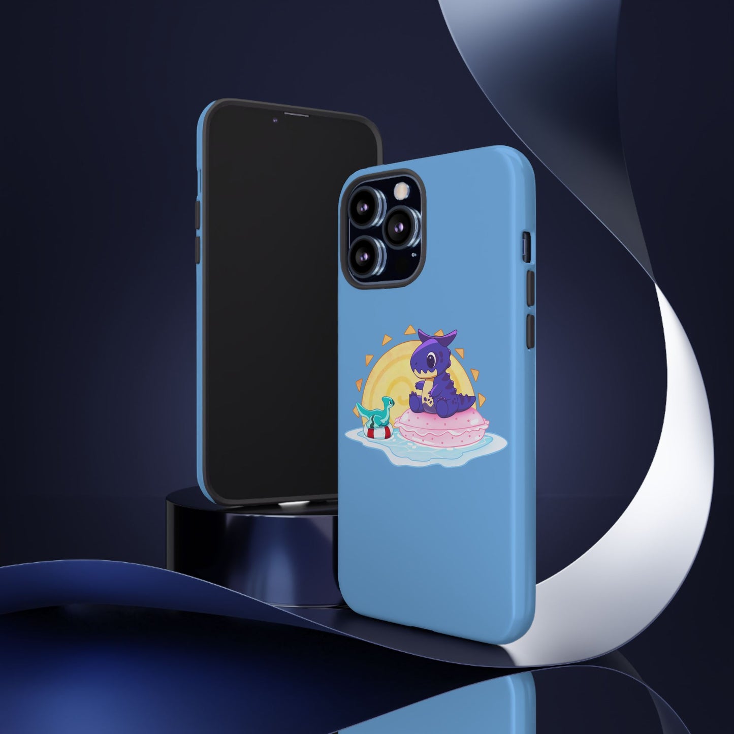 Limited Edition Carnotaurus with Archaeopteryx Sidekick Plushie Concept Art - Phone Case