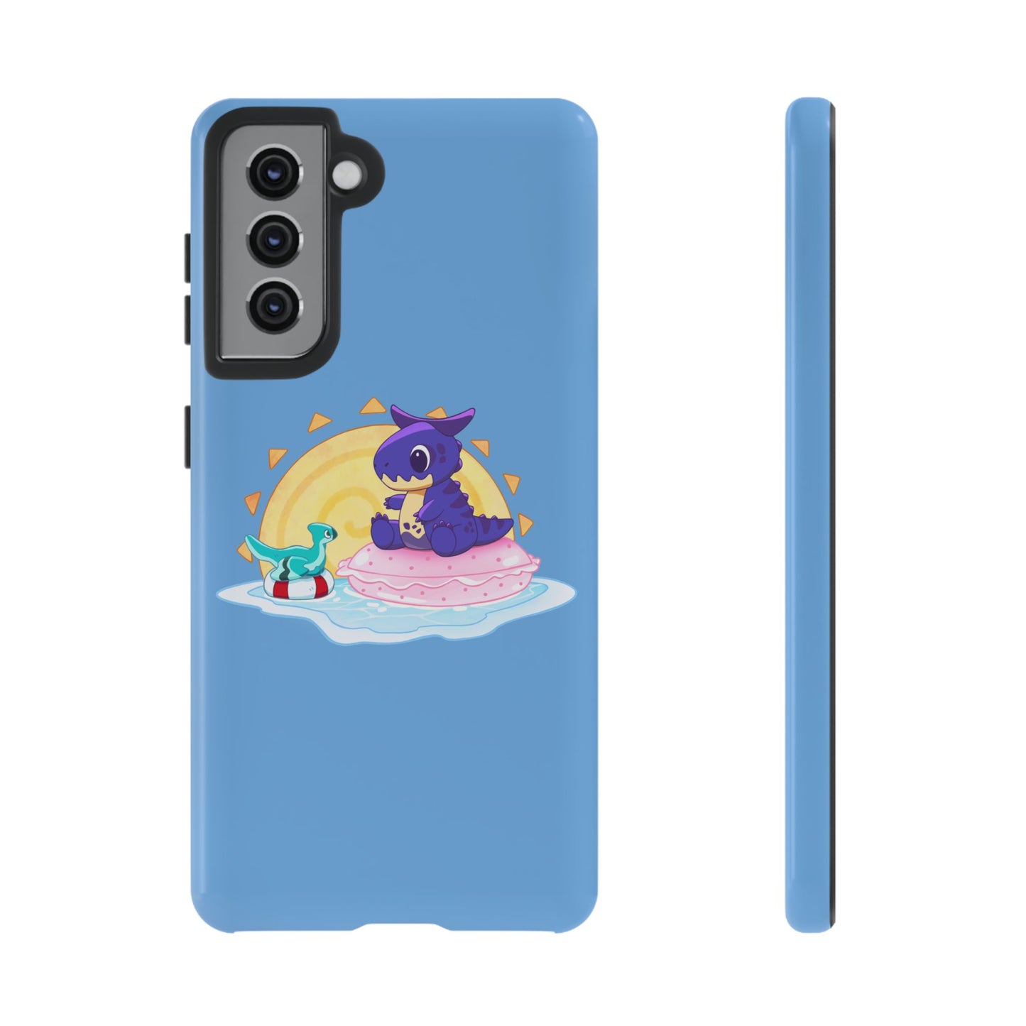 Limited Edition Carnotaurus with Archaeopteryx Sidekick Plushie Concept Art - Phone Case